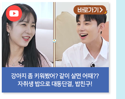 강아지 좀 키워봤어? 같이 살면 어때?? 자취생 밥으로 대동단결, 밥친구! 바로가기
